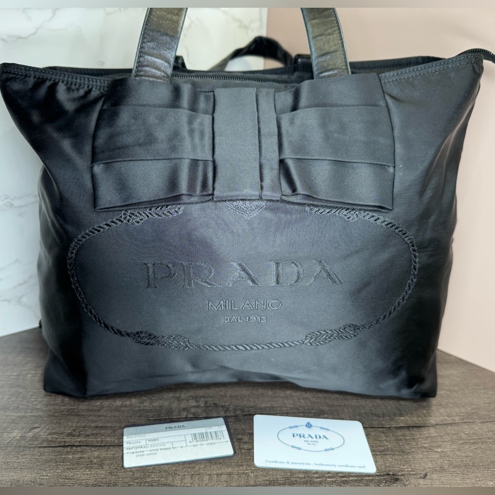 Prada Nylon Bow Tote
